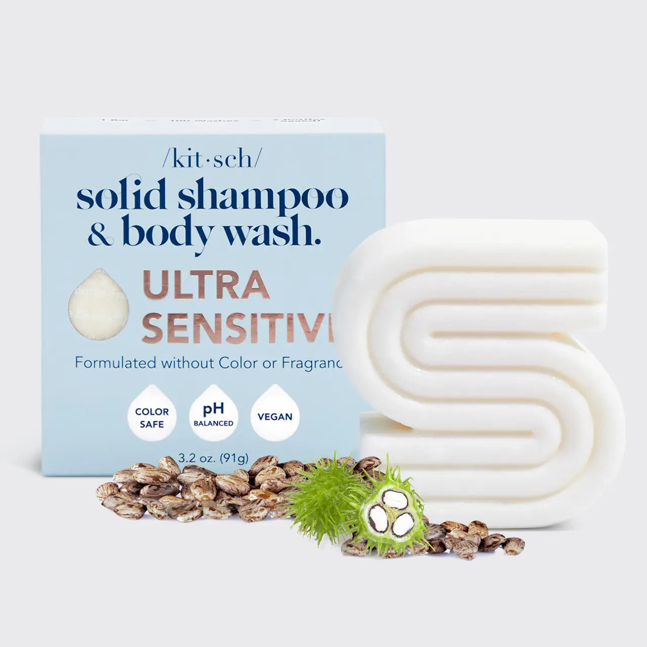 Kitsch Ultra Sensitive Shampoo & Body Wash Bar Fragrance-Free